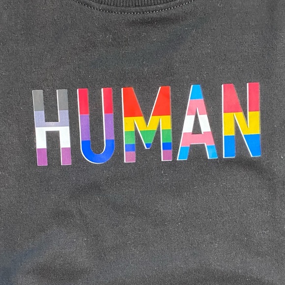 Boys long sleeve shirt sz 5t, quote-  HUMAN - Picture 2 of 3